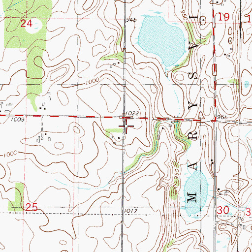 Topographic Map of Meister School, MN