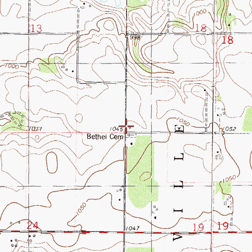 Topographic Map of Melquist School, MN