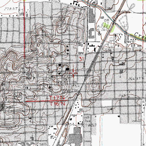 Topographic Map of Centennial Station Park, AR