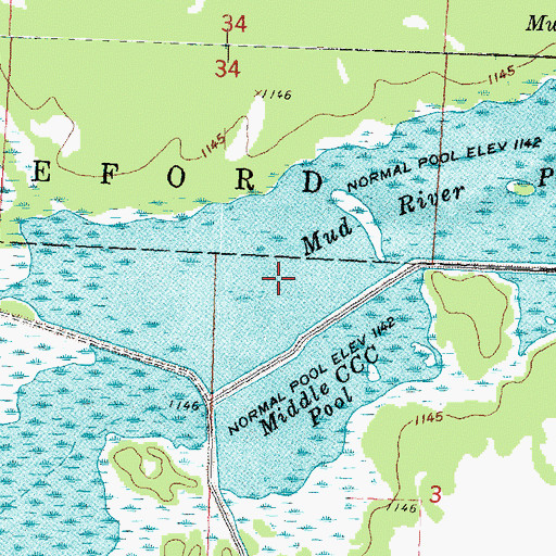Topographic Map of Middle CCC Pool, MN