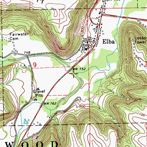 Topographic Map of Middle Fork Whitewater River, MN