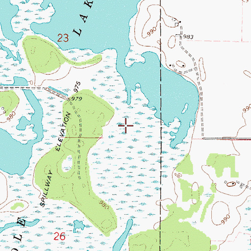 Topographic Map of Middle Lake, MN