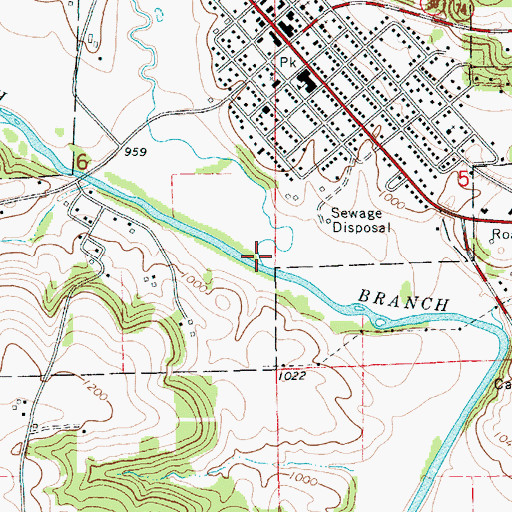 Topographic Map of Mill Creek, MN