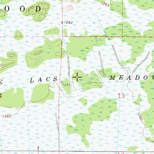 Topographic Map of Mille Lacs Meadows, MN