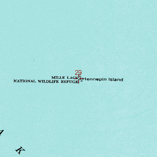 Topographic Map of Mille Lacs National Wildlife Refuge, MN