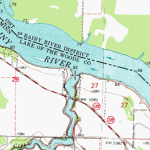 Topographic Map of Miller Creek, MN