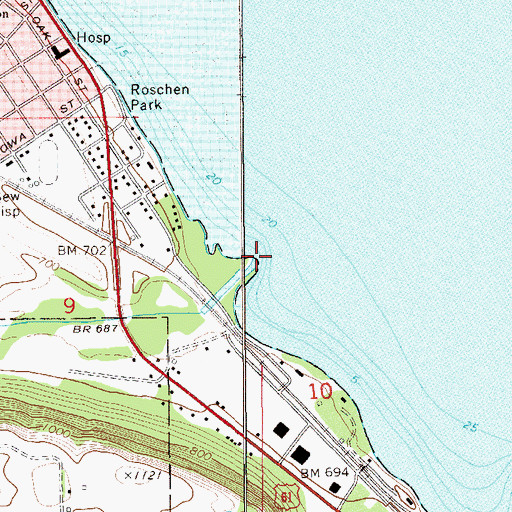 Topographic Map of Miller Creek, MN