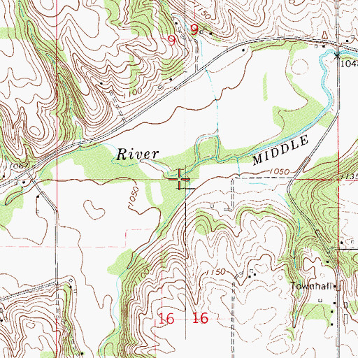Topographic Map of Milliken Creek, MN