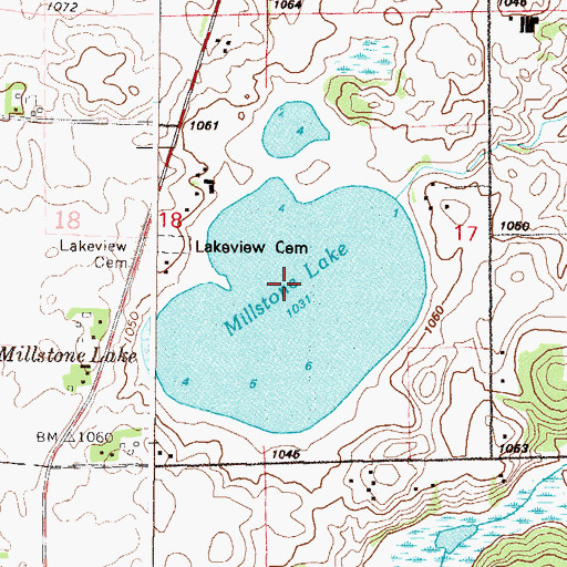 Topographic Map of Millstone Lake, MN
