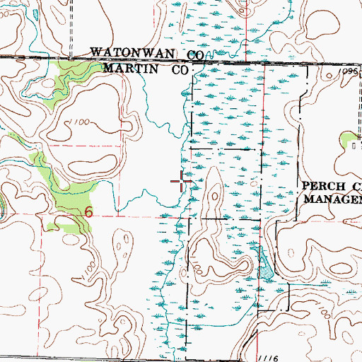 Topographic Map of Mink Creek, MN