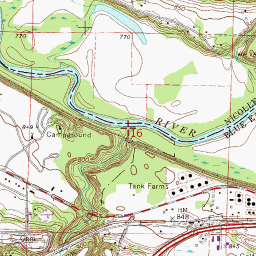 Topographic Map of Minneopa Creek, MN
