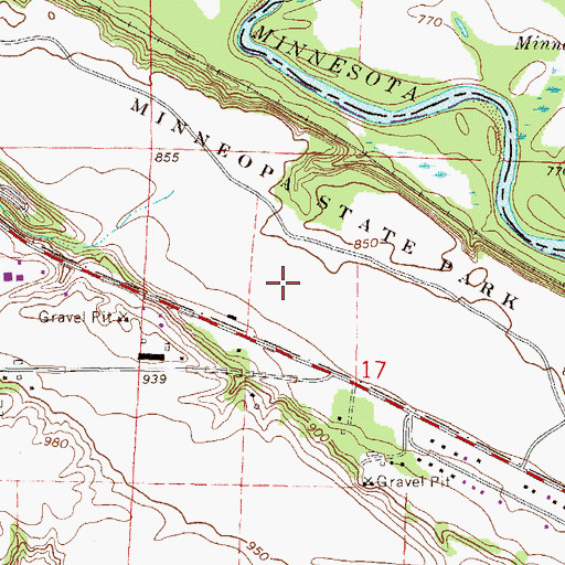 Topographic Map of Minneopa State Park, MN