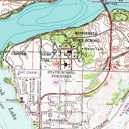 Topographic Map of Minnesota Home School, MN