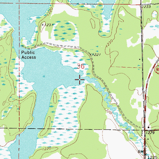 Topographic Map of Minnewawa Creek, MN