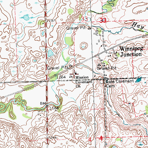Topographic Map of Mission Covenant Church, MN
