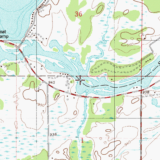 Topographic Map of Mission Creek, MN