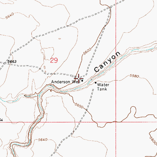 Topographic Map of Anderson Well, AZ