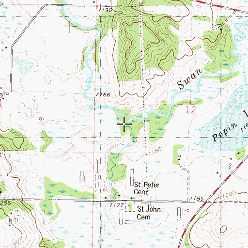 Topographic Map of Molly Creek, MN