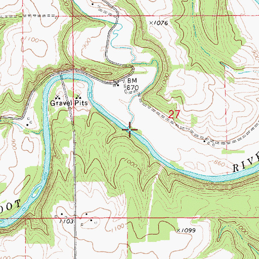 Topographic Map of Money Creek, MN