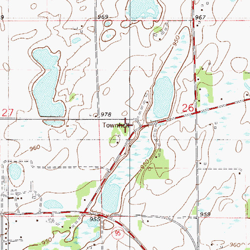 Topographic Map of Moody School, MN