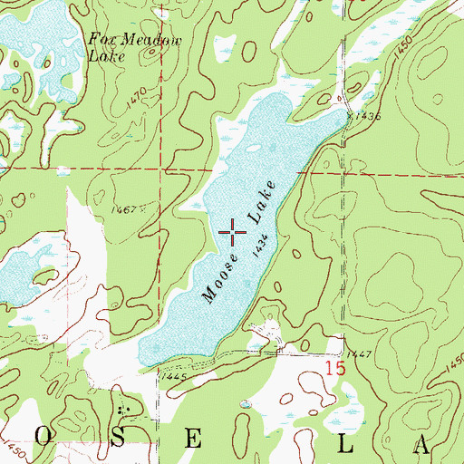 Topographic Map of Moose Lake, MN