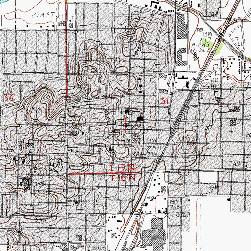 Topographic Map of Greene County Courthouse, AR