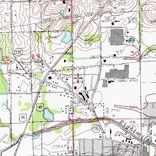 Topographic Map of Greene County Fairgrounds, AR