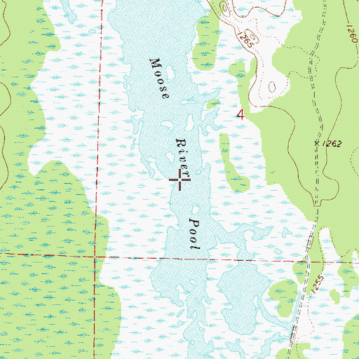 Topographic Map of Moose River Pool, MN