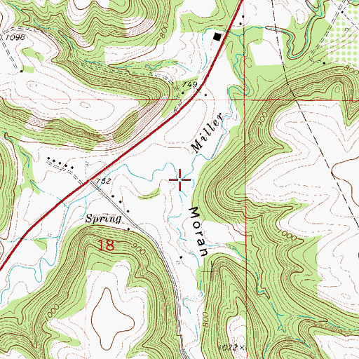 Topographic Map of Moran Coulee, MN