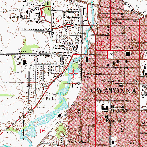 Topographic Map of Morehouse Park, MN