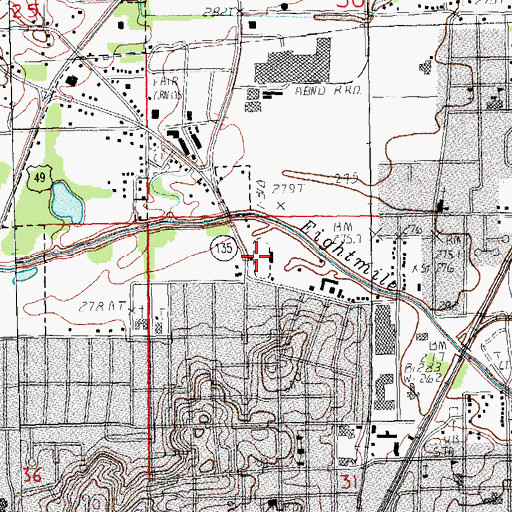Topographic Map of Harmon Park, AR
