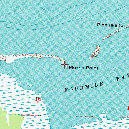 Topographic Map of Morris Point, MN