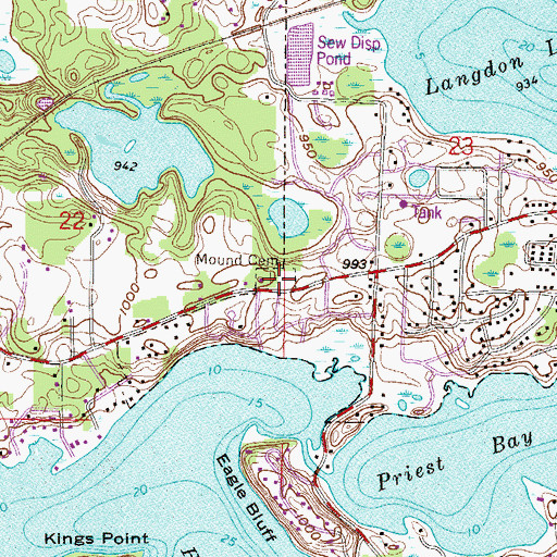 Topographic Map of Mound Union Cemetery, MN