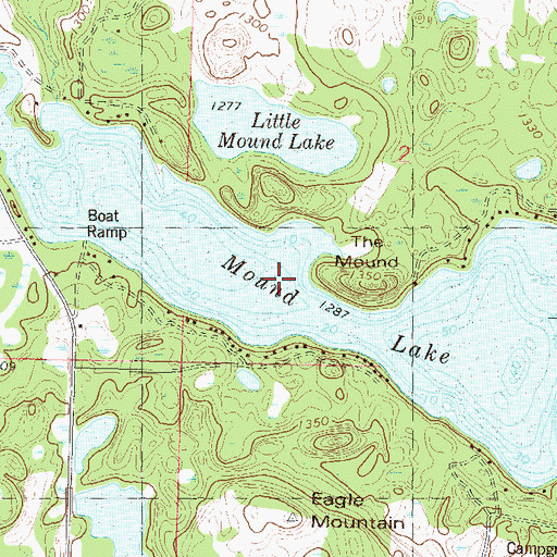 Topographic Map of Mound Lake, MN