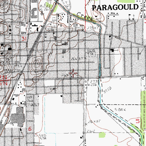 Topographic Map of Labor Park, AR