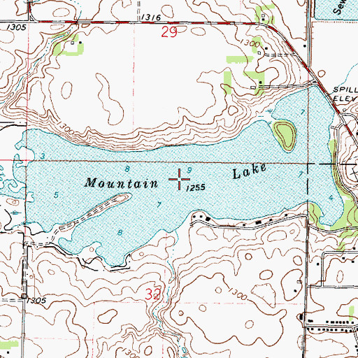 Topographic Map of Mountain Lake, MN