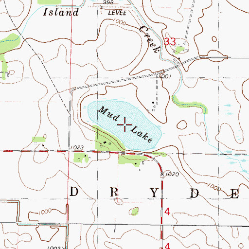 Topographic Map of Mud Lake, MN