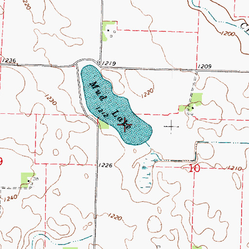 Topographic Map of Mud Lake, MN