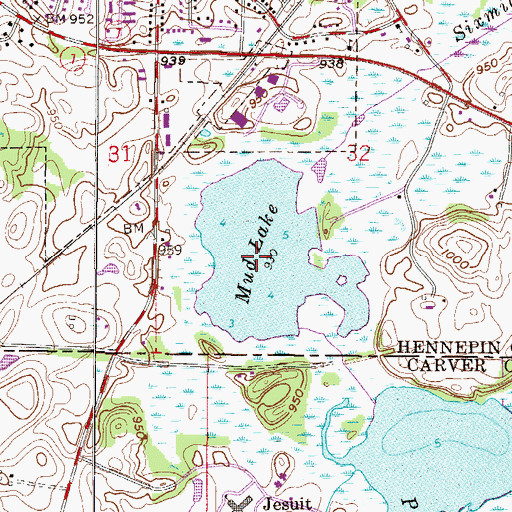 Topographic Map of Mud Lake, MN