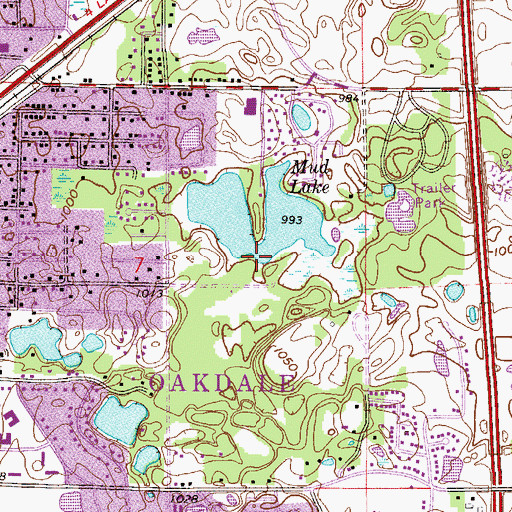 Topographic Map of Mud Lake, MN