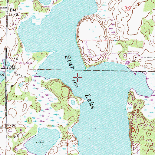Topographic Map of Mud Lake, MN