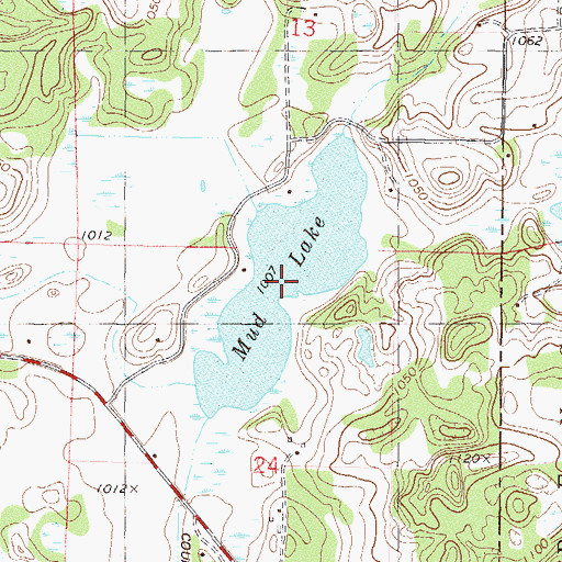 Topographic Map of Mud Lake, MN