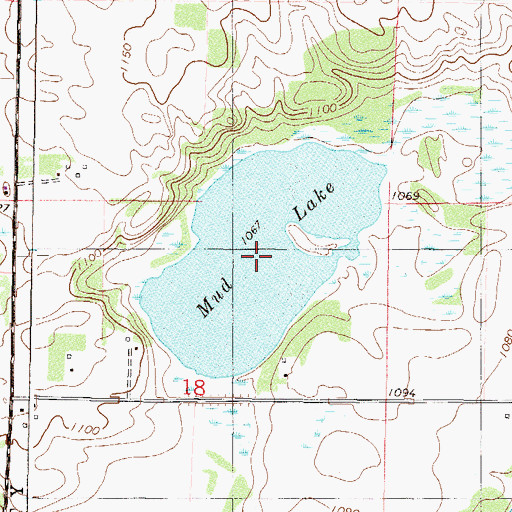Topographic Map of Mud Lake, MN