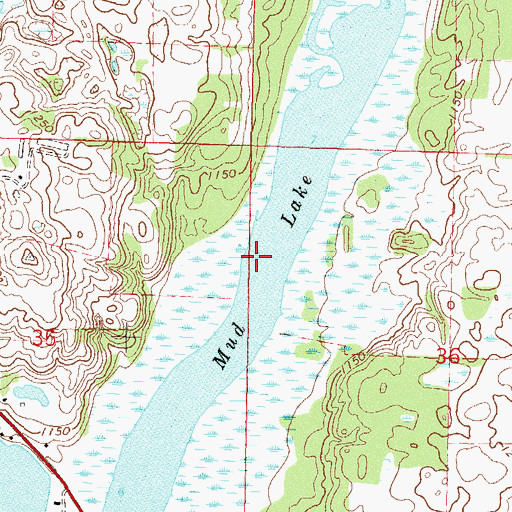 Topographic Map of Mud Lake, MN