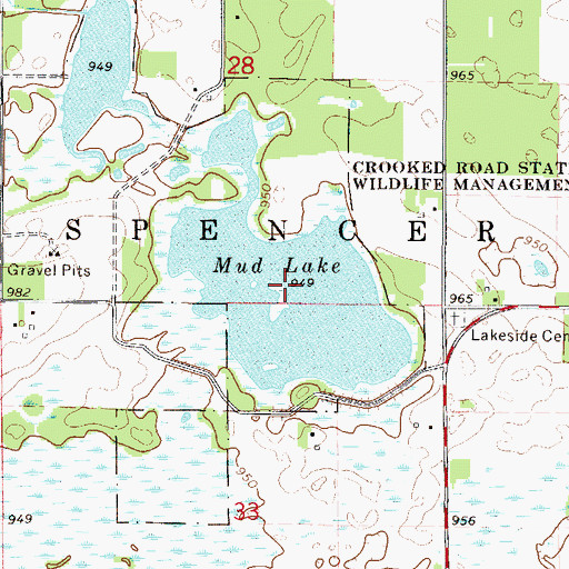 Topographic Map of Mud Lake, MN
