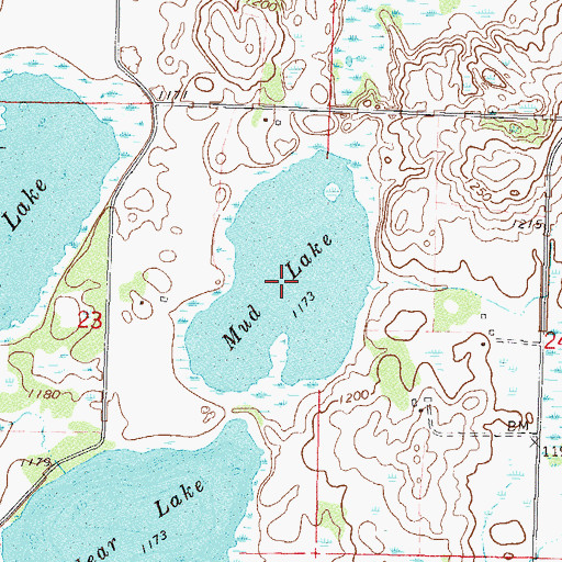 Topographic Map of Mud Lake, MN