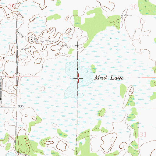 Topographic Map of Mud Lake, MN