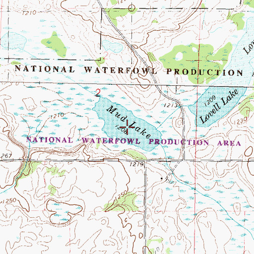 Topographic Map of Mud Lake, MN