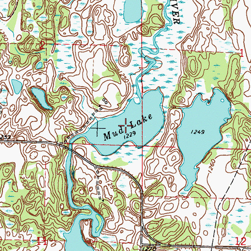 Topographic Map of Mud Lake, MN