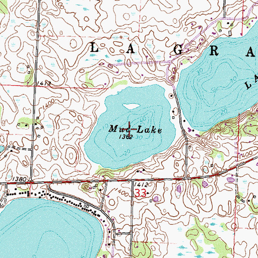 Topographic Map of Mud Lake, MN